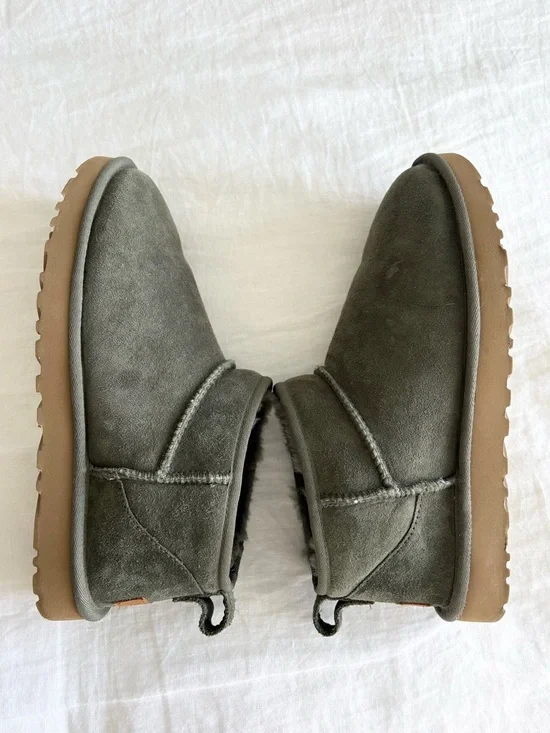 Olive Green Ultra Mini Uggs - Picture 5 of 7